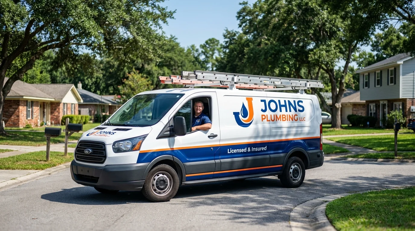 Johns Plumbing LLC service van in Saint Robert, MO